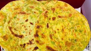 Vegetable Paratha or roti Recipe| Vegan recipe| Indisches Gemüse Fladenbrot
