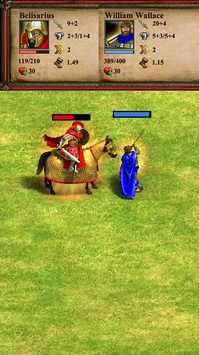 Belisarius (Byzantines) vs William Wallace (AoE2) #Shorts
