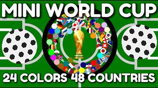 24 Marble + 48 Countries Marbles Race : Mini World Cup (team version) (by Algodoo)