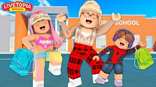 ROTINA DO PRIMEIRO DIA DE FÉRIAS COM A VOVÓ! Family Roleplay Livetopia - ROBLOX