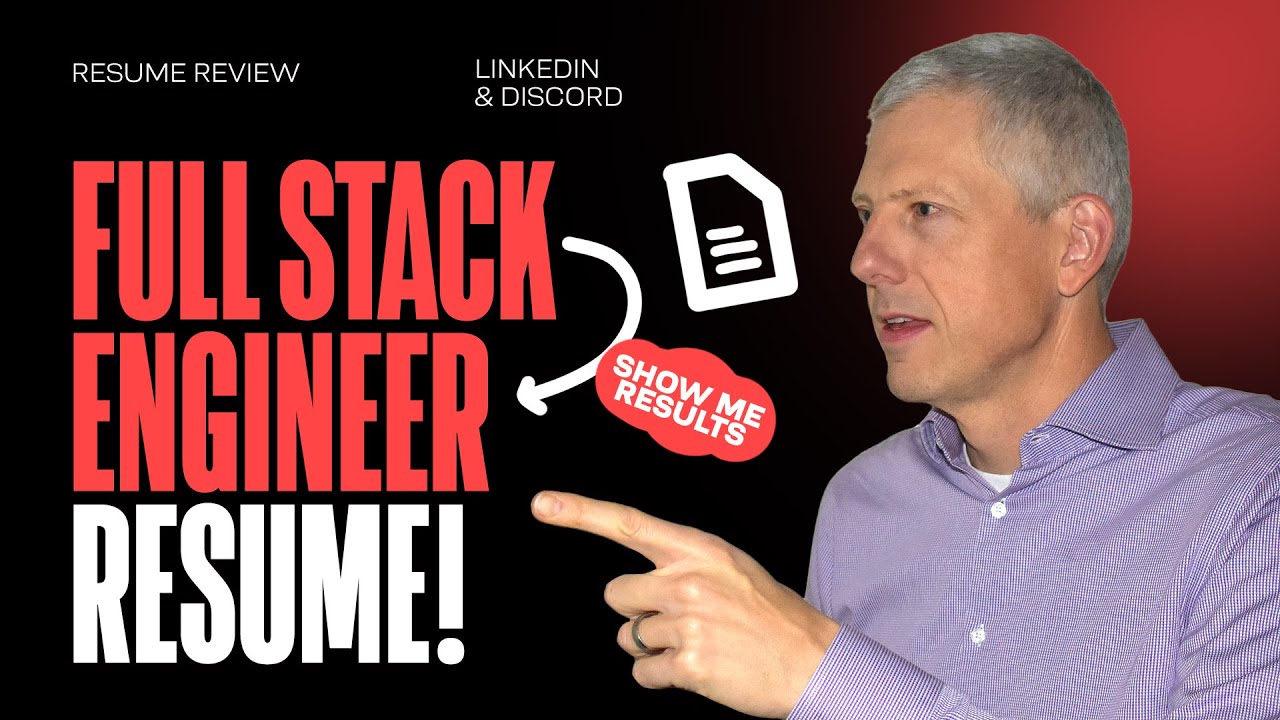 Real Resume Review | Full Stack Engineer - YouTube