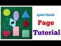 Quiet book page “Match the shapes” TUTORIAL