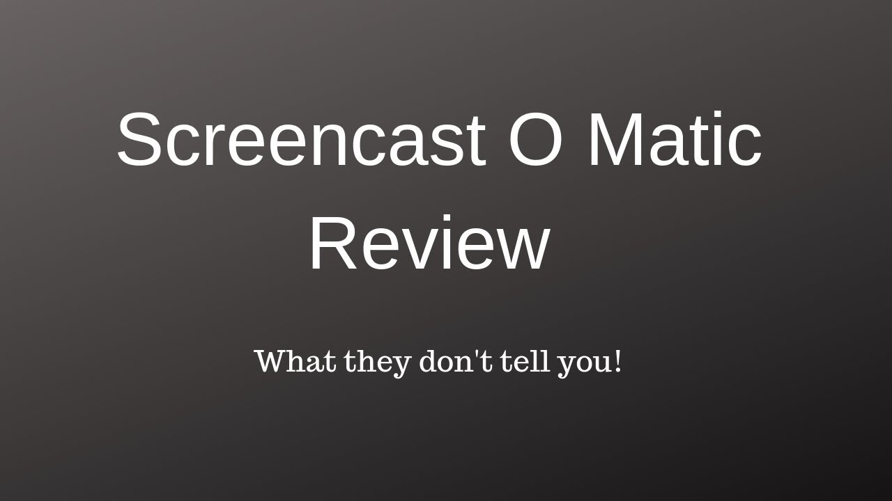 Screencast O Matic Review - What they don't tell you - Free Bonuses