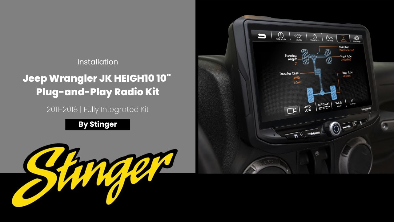 2011-2018 Jeep Wrangler JK Radio Upgrade & Dash Removal | Stinger HEIGH10 -  YouTube