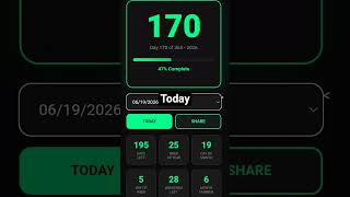 🌟Day 170 of 365 📆47 percent done 💪170 equals 1 plus 7 plus 0 equals 8 💰 8 means power money.