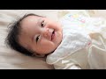 【生後90日】ぐっすりお昼寝!寝起きのおしゃべりがかわいすぎる生後2ヶ月の赤ちゃんに癒される (Day 90. Ponu taking a nap!)