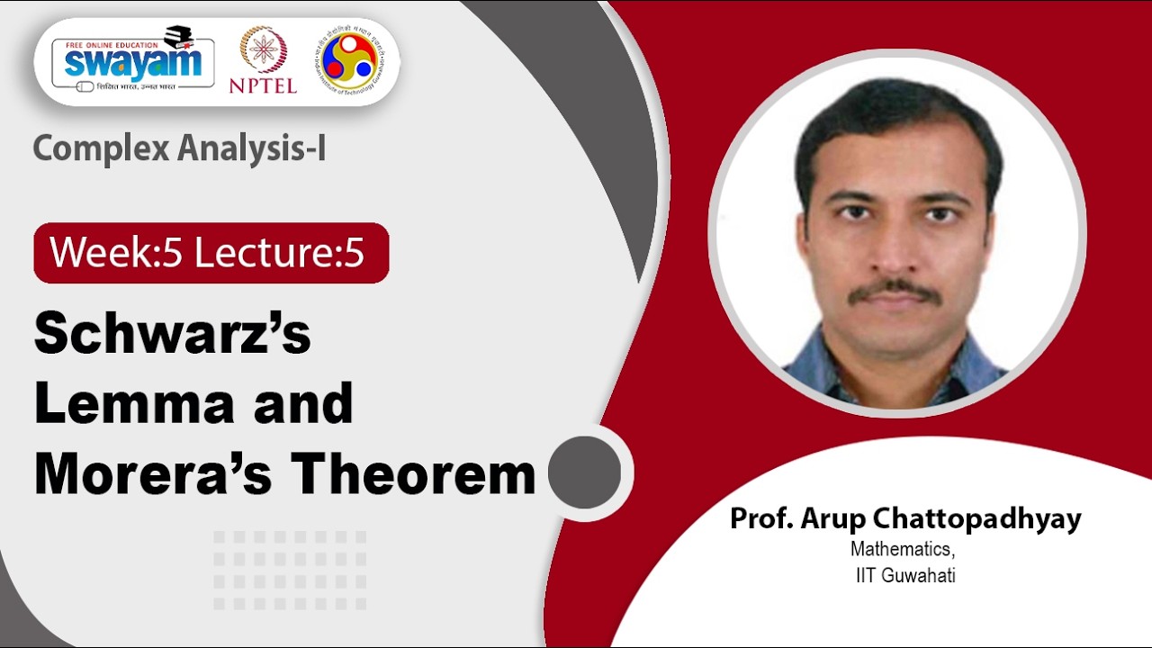 Lec 34: Schwarz's Lemma and Morera's Theorem