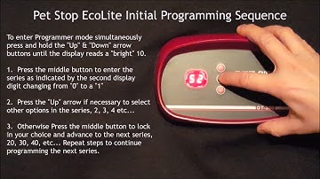Hidden Fence of MN Pet Stop EcoLite Initial Programming Sequence