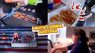 CHURRASCO E MUITA COXINHA - CHEGAMOS NO FINAL DA FESTA MAS CHEGAMOS - ELA AMA LAVAR LOUÇA AQUI