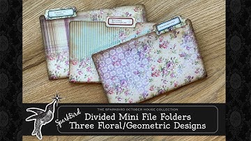 KIT TIPS: Vintage Floral Divided Mini File Folders #junkjournalideas  #junkjournals