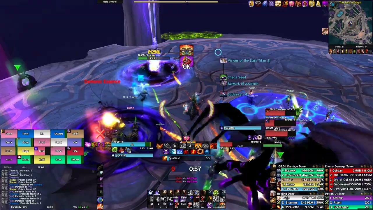 Témérité vs Gul'dan mythic Realm first felsong legion