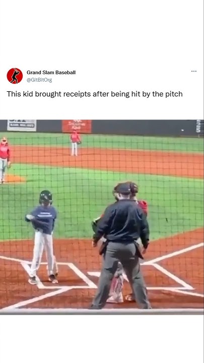 Kid Proves He Was Hit By Pitch 😂 - YouTube