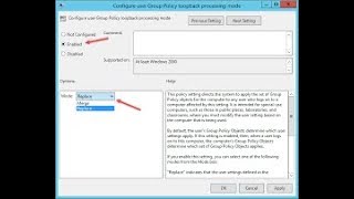 Configure Group Policy Processing