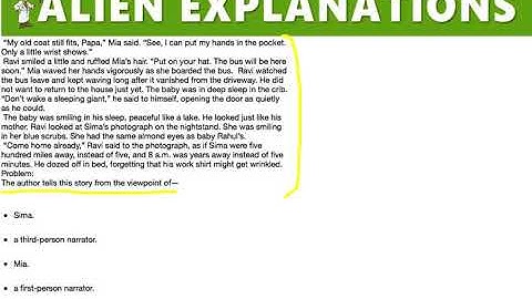 5th Grade - Reading - First- or Third-Person Point of View - Question Feedback - 154886