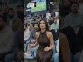Woman scored goal in stadium in front of players