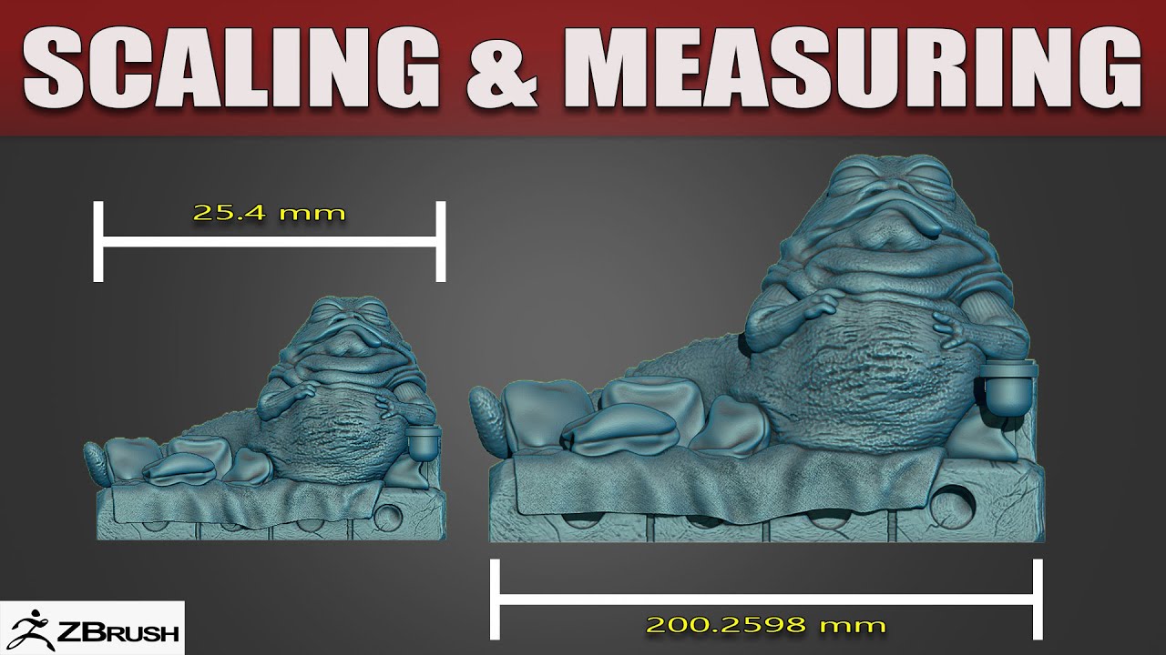 how to scale objects in zbrush