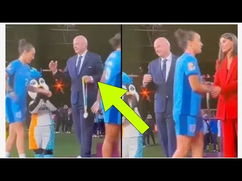 Awkward Moment: Lucy Bronze and Gianni Infantino's Medal Ceremony Interaction