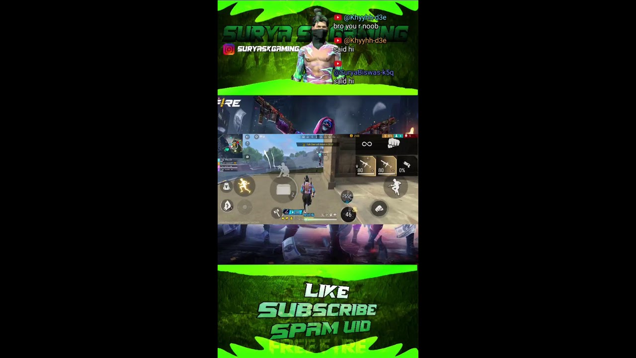 free fire custom giveaway and uid checking [live by Surya Sk Gaming]