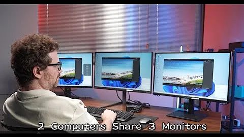 Triple Monitor KVM Switch 3 Monitors 2 Computers 2 Displayport+ 1 HDMI