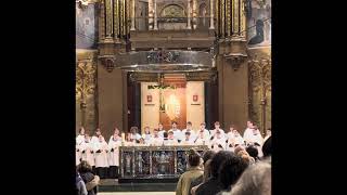 Children's Choir Singing in Montserrat Abbey, Montserrat, Spain