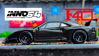 Unboxing INNO64 LBWK Ferrari F40 Full Carbon 1/64