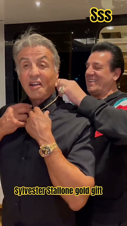 Sylvester Stallone Fans Shower Him with Golden Gifts! #art #movie #legend #shorts #sylvesterstallone