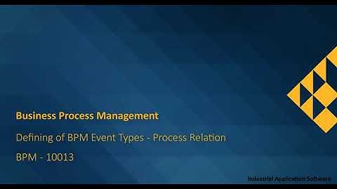 BPM 10013 : BAST01 - Defining BPM Event Types - Process Relation