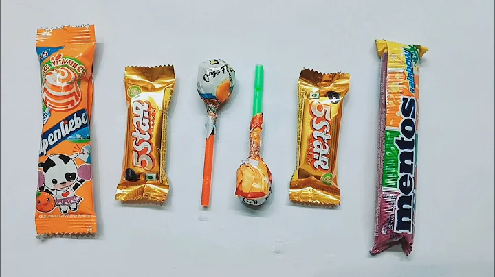 ASMR Most Popular Candys / some lots of colorful rainbow lollipop candy / unpacking chocolate eat 