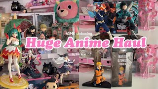 $600+ Huge Anime Figure & Merch Haul ASMR unboxing | No BG music 🍡🌸| Demon Slayer, JJK, and more!