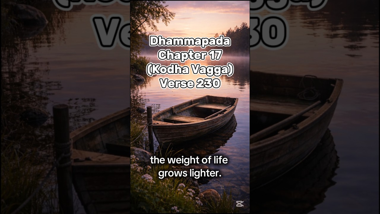 Dhammapada : Chapter 17 (Kodha Vagga) - Verse 230