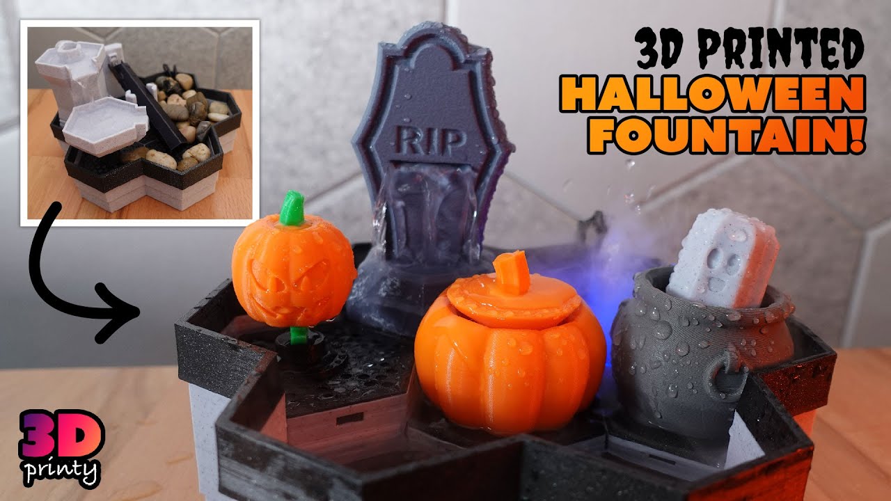 3D Printed Halloween Fountain! YouTube
