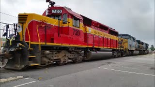 [CSX] 561 CW44AH leads U348-03 With Roaring [FEC] 720 SD40-2 Trailing In Fayetteville NC