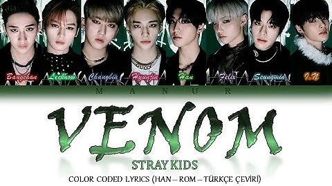 Stray Kids (스트레이 키즈) - Venom (거미줄) [Han - Rom - TÜRKÇE ÇEVİRİ] Color Coded Lyrics