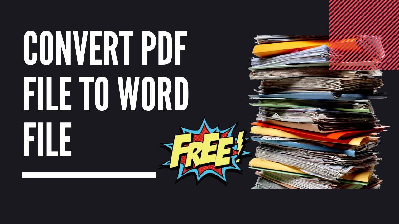 How to convert PDF file to Word file - YouTube