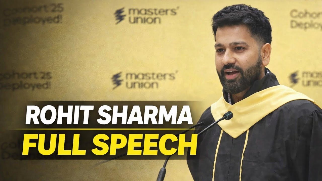 Rohit Sharma Full Speech at Masters’ Union Convocation Leadership ...