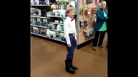 little boy yodeling in walmart