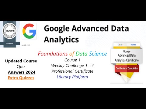 Foundations of Data Science Quiz Answers | Google Advanced Data Analytics Certificate | Course 1
