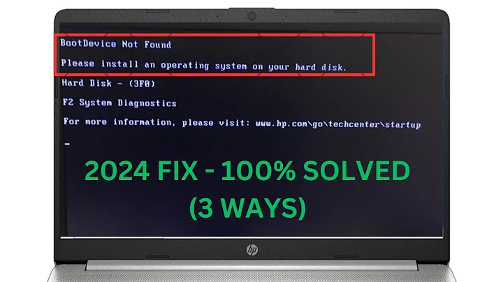 2024 FIX ✅Boot Device Not Found In HP Laptop - Hard Disk (3F0) (3 WAYS)