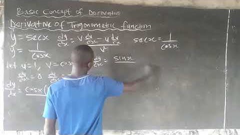 CALCULUS||HOW TO DIFFERENTIATE SEC(X)||Quotient rule