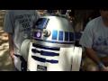 Jamie McShan and R2-D2 at the Austin, Texas Mini Maker Faire