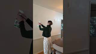 This is what removing non renter-friendly wallpaper is actually like 😂 #interiordesign #smallapart