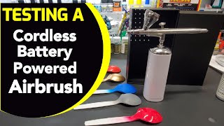 Scale Model Tips - Testing A Cordless Battery Powered Airbrush With A Portable Air Compressor