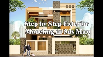 Exterior modeling in 3ds max- Part 7 || photoshop exterior post production tutorials