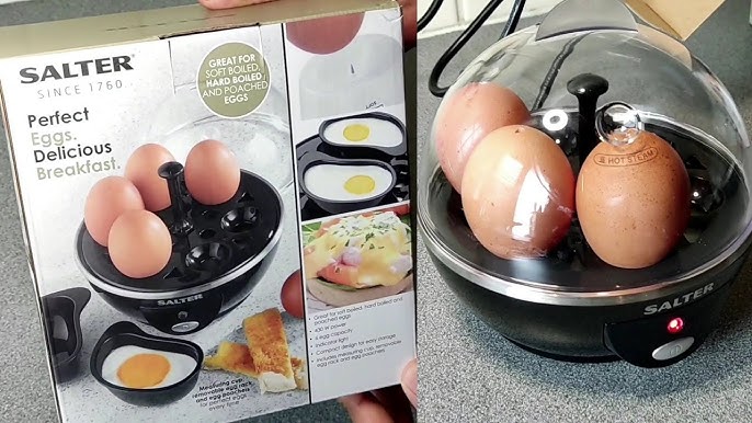 Pampered Chef Ceramic Egg Cooker | Microwave Egg Poacher | Quick Scrambled Eggs Maker | Silicone Sleeve for Easy Grip and Heat Protection | #1529