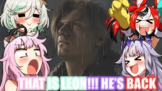 CC, Calli, Bae and Biboo Reacts to Leon come back in Resident Evil 9: REquiem【HololiveEN】