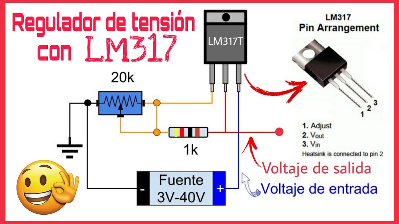 dulce Órgano digestivo Óxido CÓMO HACER UN REGULADOR DE VOLTAJE CON UN LM317 - YouTube