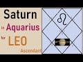 Saturn in Aquarius For Leo Ascendant (Saturn in 7th House for Aries Asc)