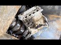 Fantastic Fast Hardest Metal Engine Motor Block Shredding Process With Dangerous Shredder Machine