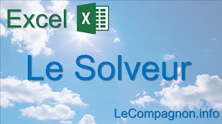 Excel Le Solveur