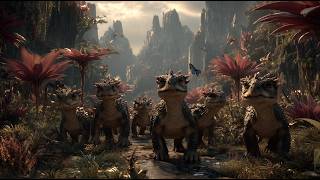 The Little Dinosaurs of the Crimson Garden — Cinematic Ambient Music & Ancient Dinosaur Kingdoms |4K screenshot 4